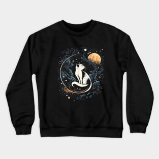 A Galactic Design featuring Space Cat Crewneck Sweatshirt